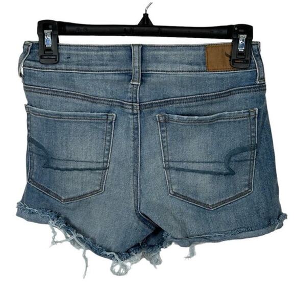 American Eagle Super Stretch Hi-Rise Shortie Denim Shorts Size 2 - Picture 5 of 11